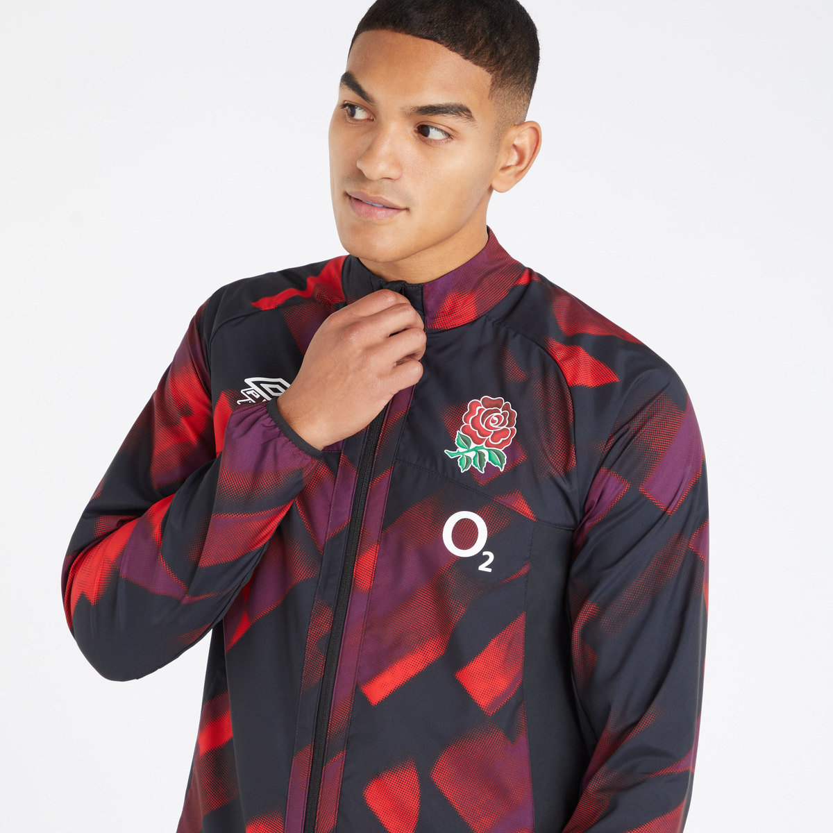 Red / Dark Purple / Black Umbro Teamwear - Umbro England Rugby Football 22/23 Training Jacket Jackets | CA-77781