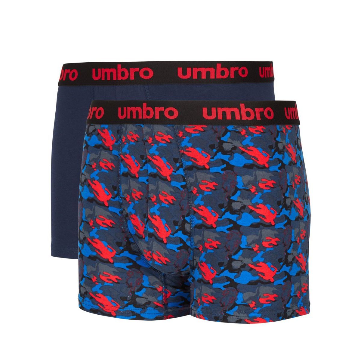 Red / Navy Men\'s Umbro Camo Boxers (2 Pack) Underwear | CA-61339