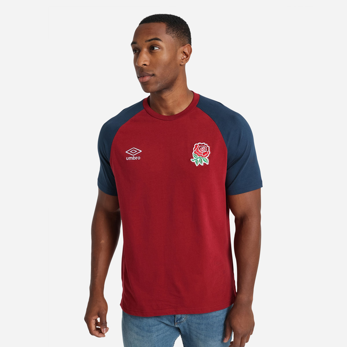 Red / Navy Umbro Teamwear - Umbro England Rugby Football Classic Tee T Shirts | CA-66555