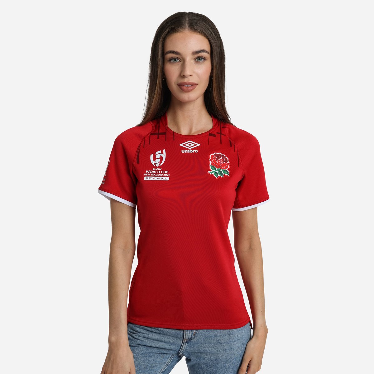 Red Umbro Football Red Roses 22/23 Rugby World Cup Alternate Replica Jersey Jersey | CA-10336