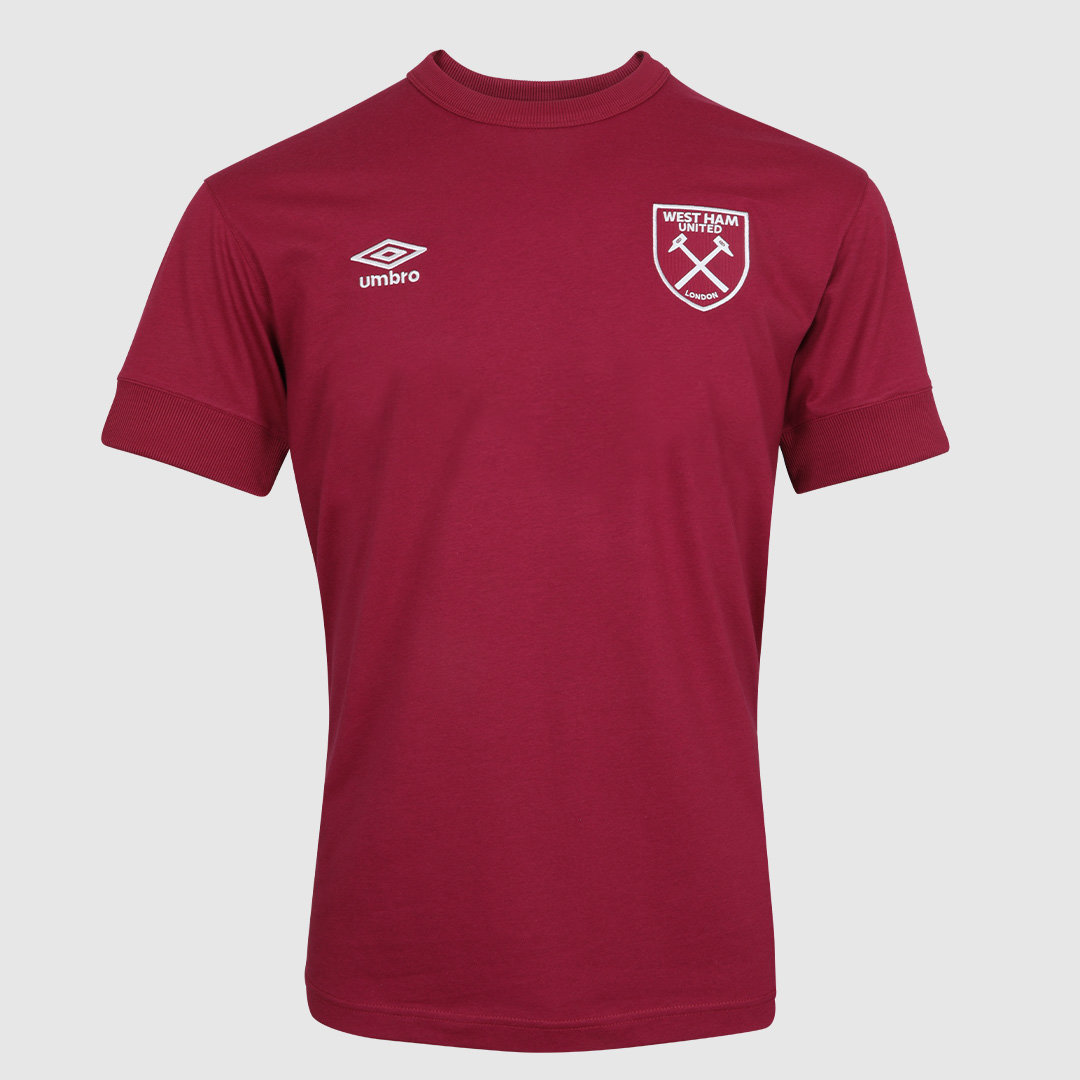 Red Umbro Football West Ham Utd 22/23 Travel Tee T Shirts | CA-55438