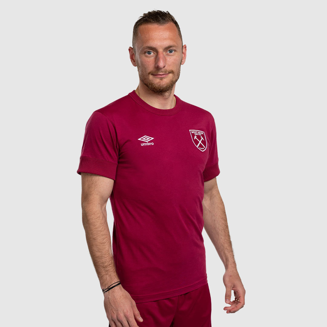 Red Umbro Football West Ham Utd 22/23 Travel Tee T Shirts | CA-55438