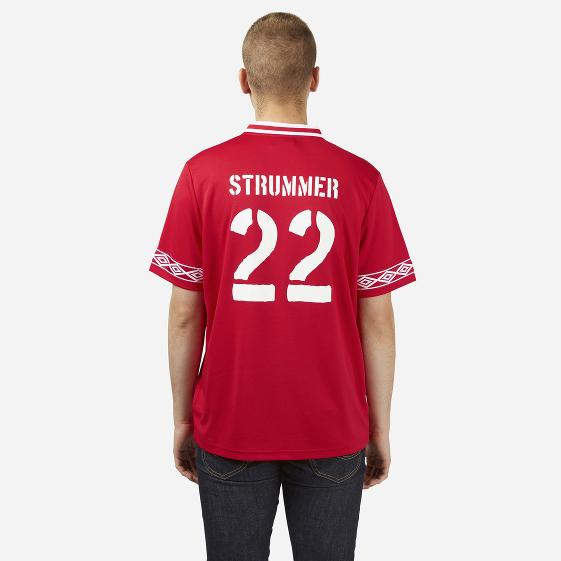 Red / White Men's Umbro Joe Strummer Foundation Jersey Jersey | CA-92486