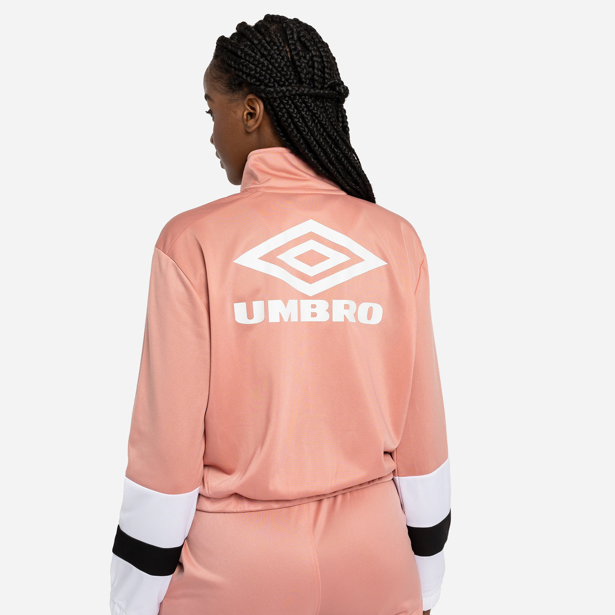 Rose / White / Black Women's Umbro Diamond Style Alliance Poly Tracksuit Tracksuits | CA-31670