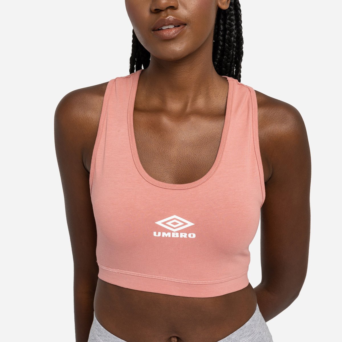 Rose / White Women's Umbro Diamond Sports Bra Sports Bra | CA-20293