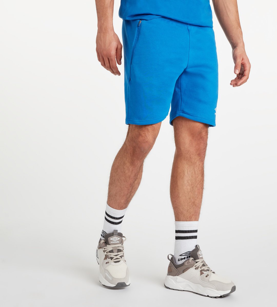 Royal / White Men's Umbro Club Leisure Jog Short Shorts | CA-96483