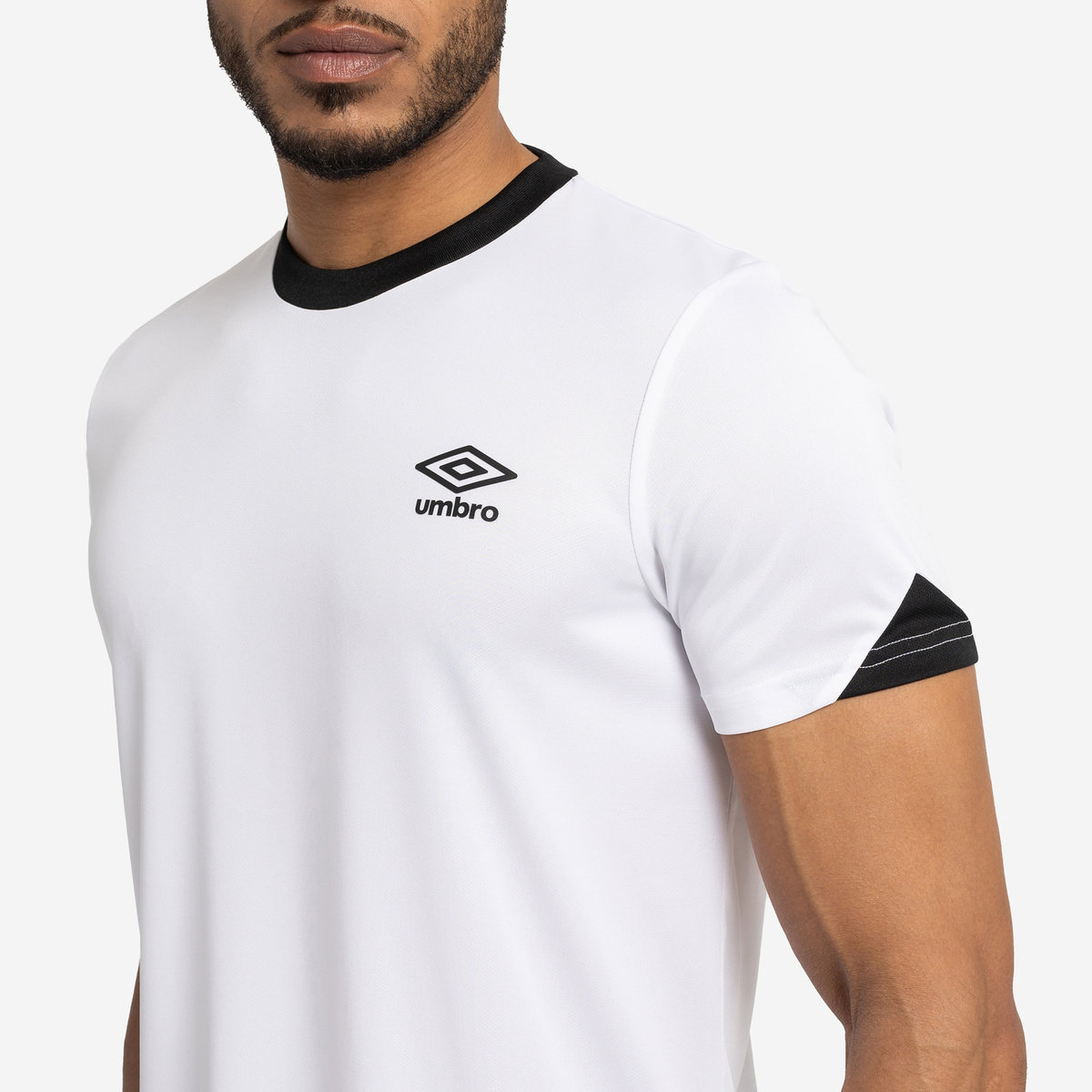 White / Black Men's Umbro Total Training Jersey Jersey | CA-84936