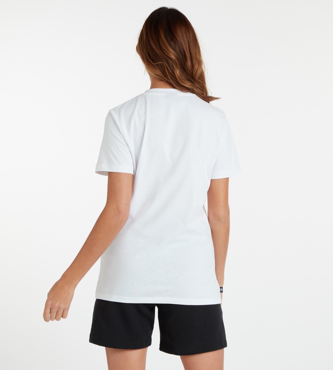 White / Black Women's Umbro Club Leisure Crew Tee T Shirts | CA-74671