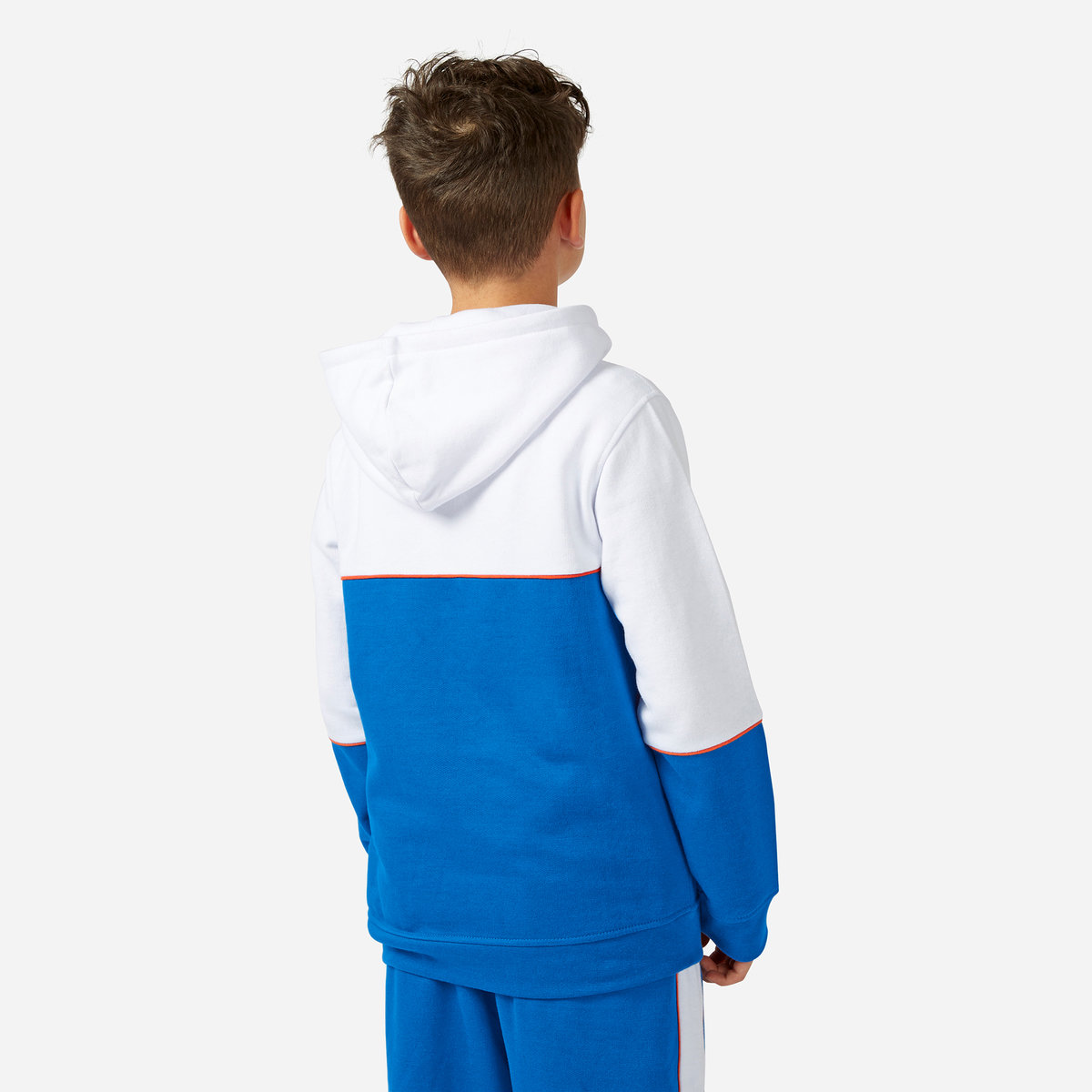 White / Blue Kids' Umbro Contrast Hoodie Hoodies | CA-52207