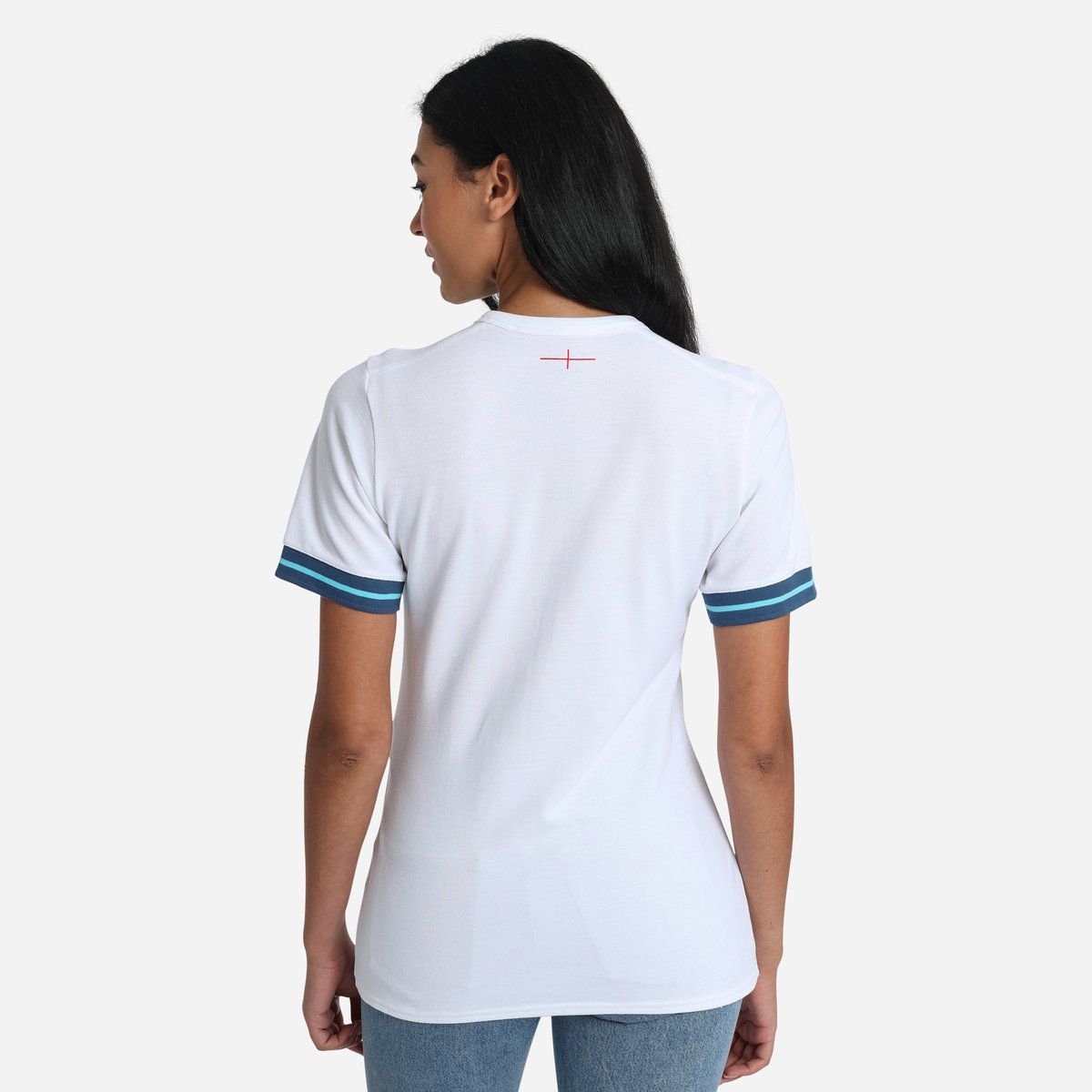 White / Blue Umbro Teamwear - Umbro England Rugby Football 22/23 Presentation Tee T Shirts | CA-29158