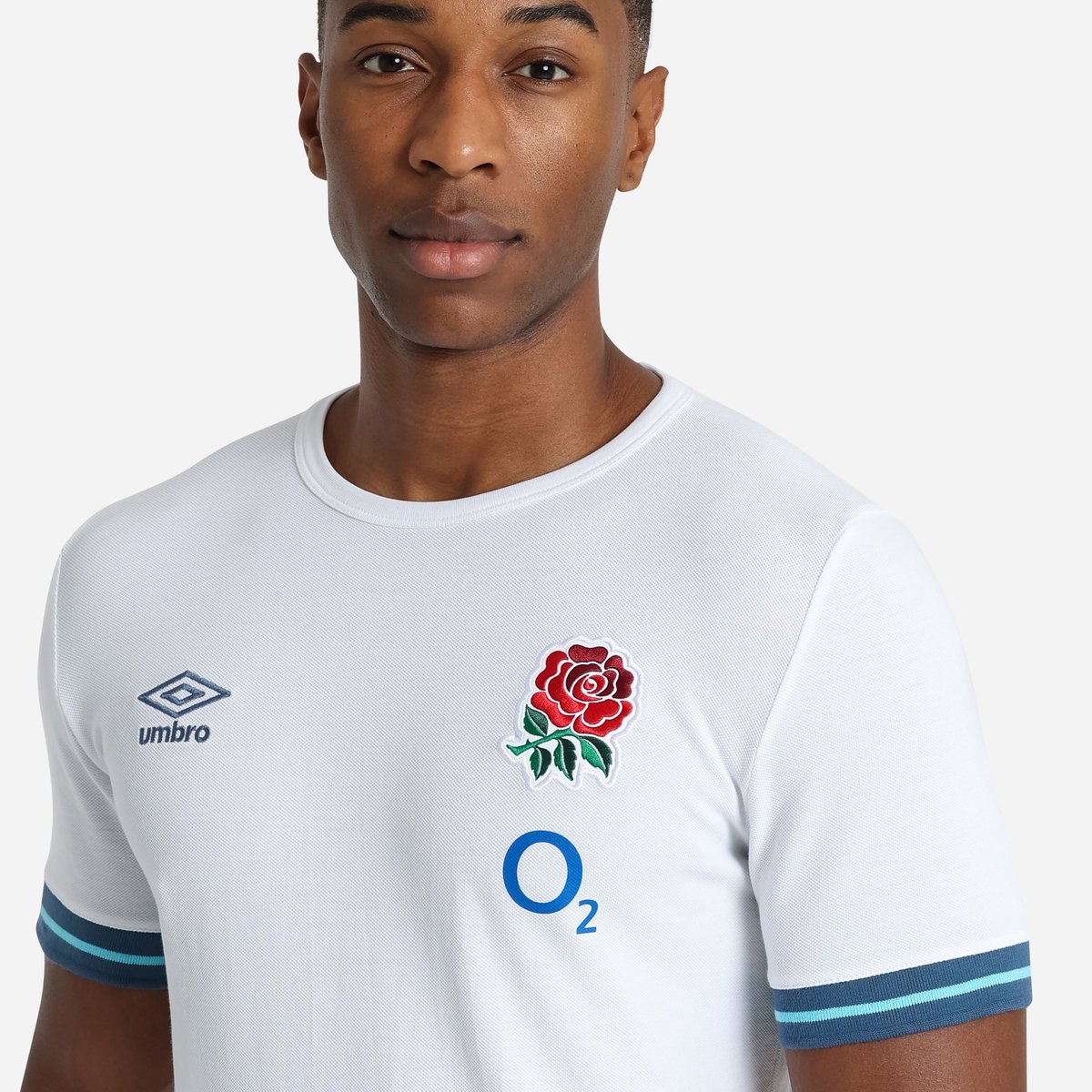 White / Blue Umbro Teamwear - Umbro England Rugby Football 22/23 Presentation Tee T Shirts | CA-92527