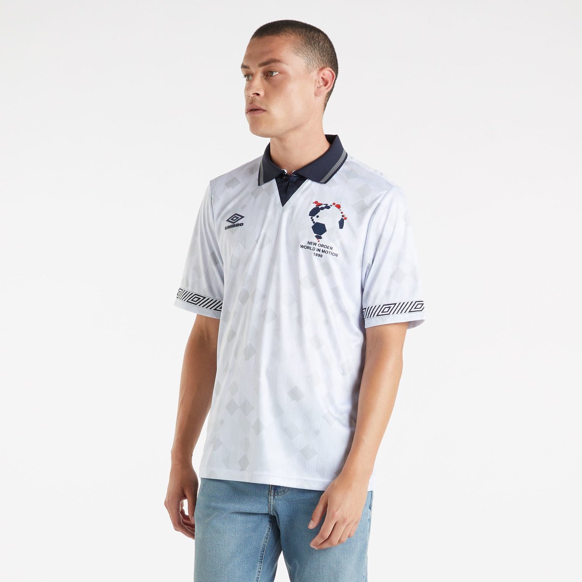 White / Dark Navy Men\'s Umbro New Order Home Jersey Jersey | CA-77214