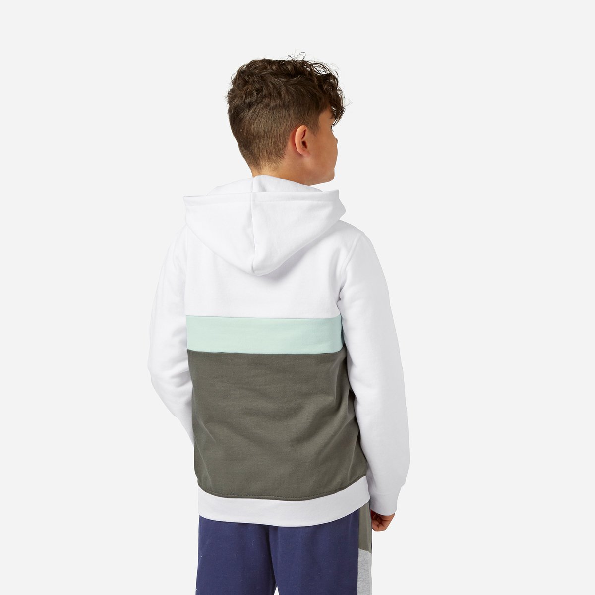 White / Green Kids' Umbro Paneled Hoodie Hoodies | CA-19676