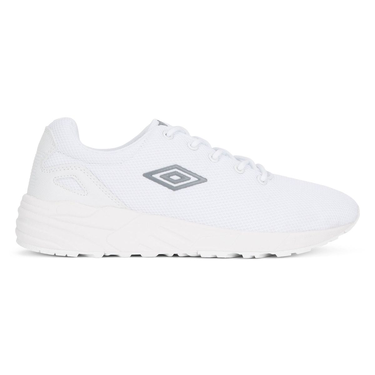 White / Grey Men\'s Umbro Classic Cup Tech Trainers Trainers | CA-29219