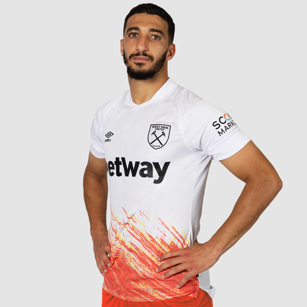 White / Orange Umbro Football West Ham Utd 22/23 Third Jersey Jersey | CA-02875