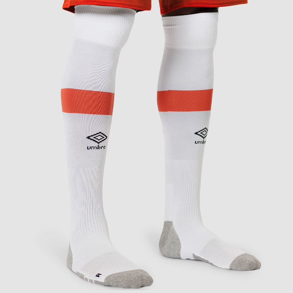 White / Orange Umbro Football West Ham Utd 22/23 Third Sock Socks | CA-35910