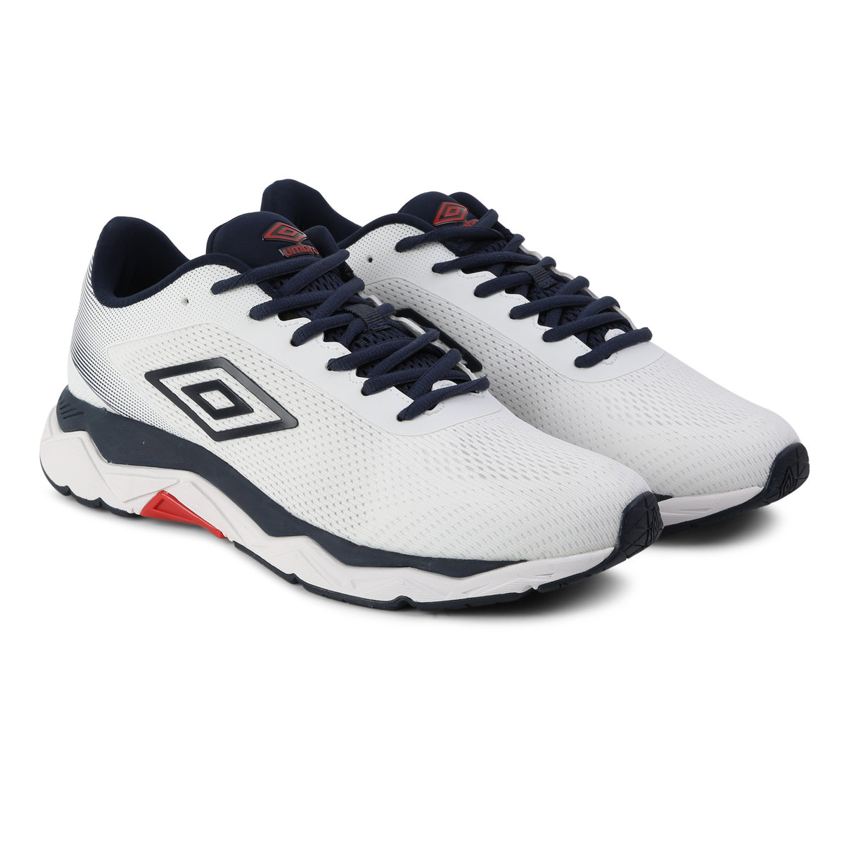 White / Red / Dark Navy Men's Umbro Impulsa Ii Running Trainers | CA-52287