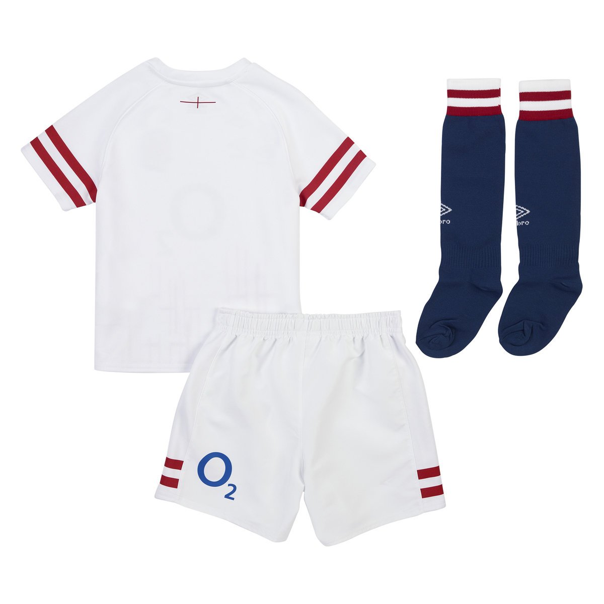 White / Red / Navy Umbro Teamwear - Umbro England Rugby Football 22/23 Home Infant Kit Rugby | CA-56073