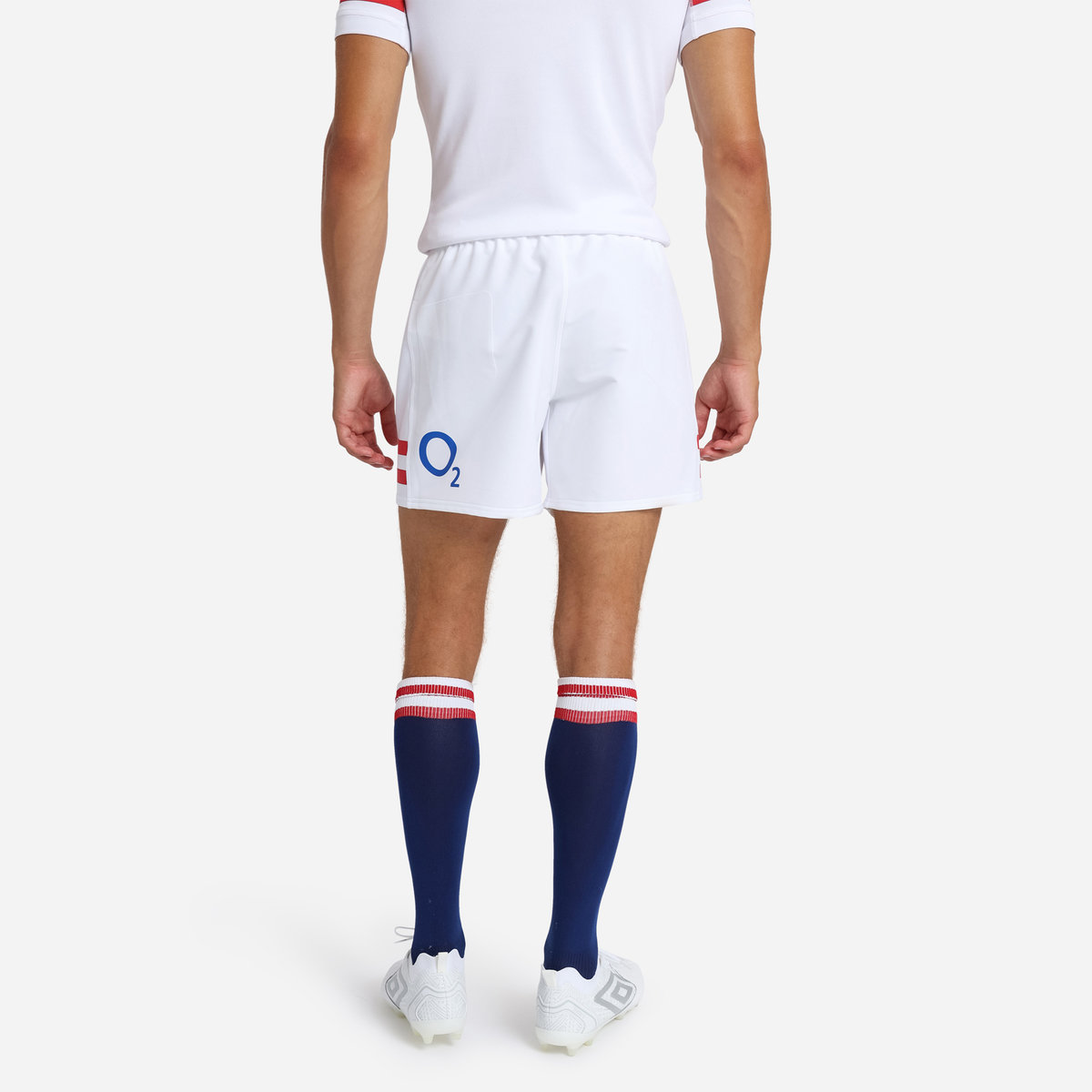 White / Red Umbro Teamwear - Umbro England Rugby Football 22/23 Home Pro Short Shorts | CA-05204