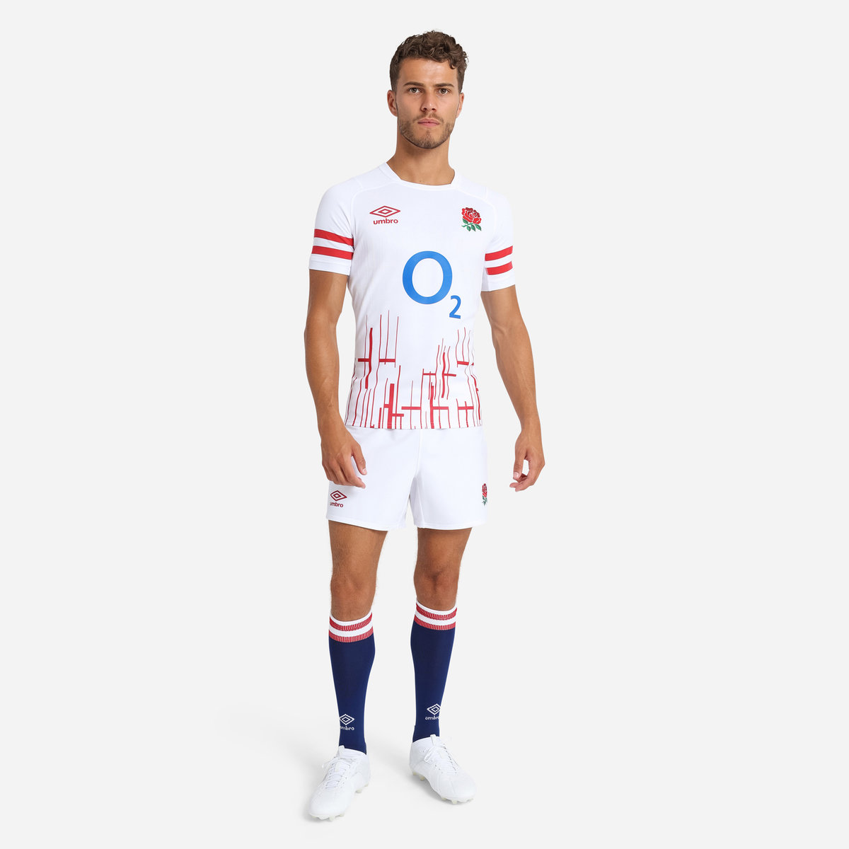 White / Red Umbro Teamwear - Umbro England Rugby Football 22/23 Home Pro Jersey Jersey | CA-19124