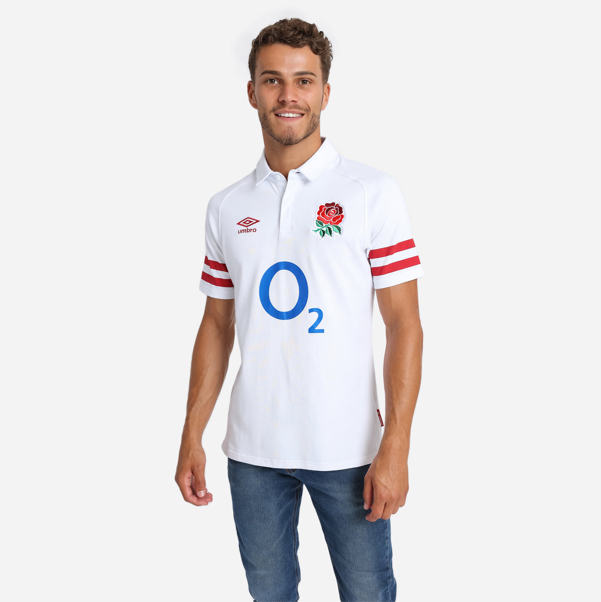 White / Red Umbro Teamwear - Umbro England Rugby Football 22/23 Home Classic Jersey Jersey | CA-25989