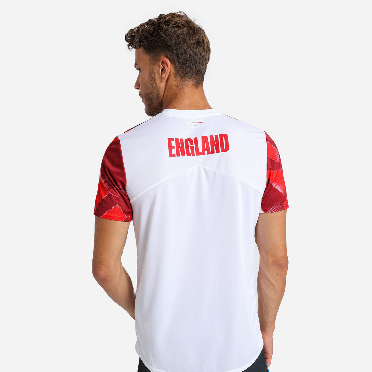 White / Red Umbro Teamwear - Umbro England Rugby Football 22/23 Warm Up Jersey Jersey | CA-28729