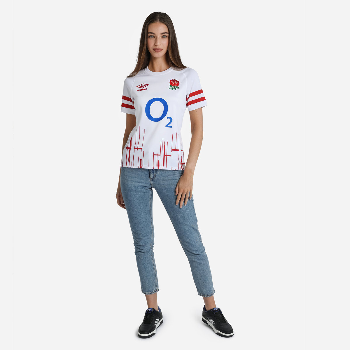 White / Red Umbro Teamwear - Umbro England Rugby Football 22/23 Home Replica Jersey Jersey | CA-38381