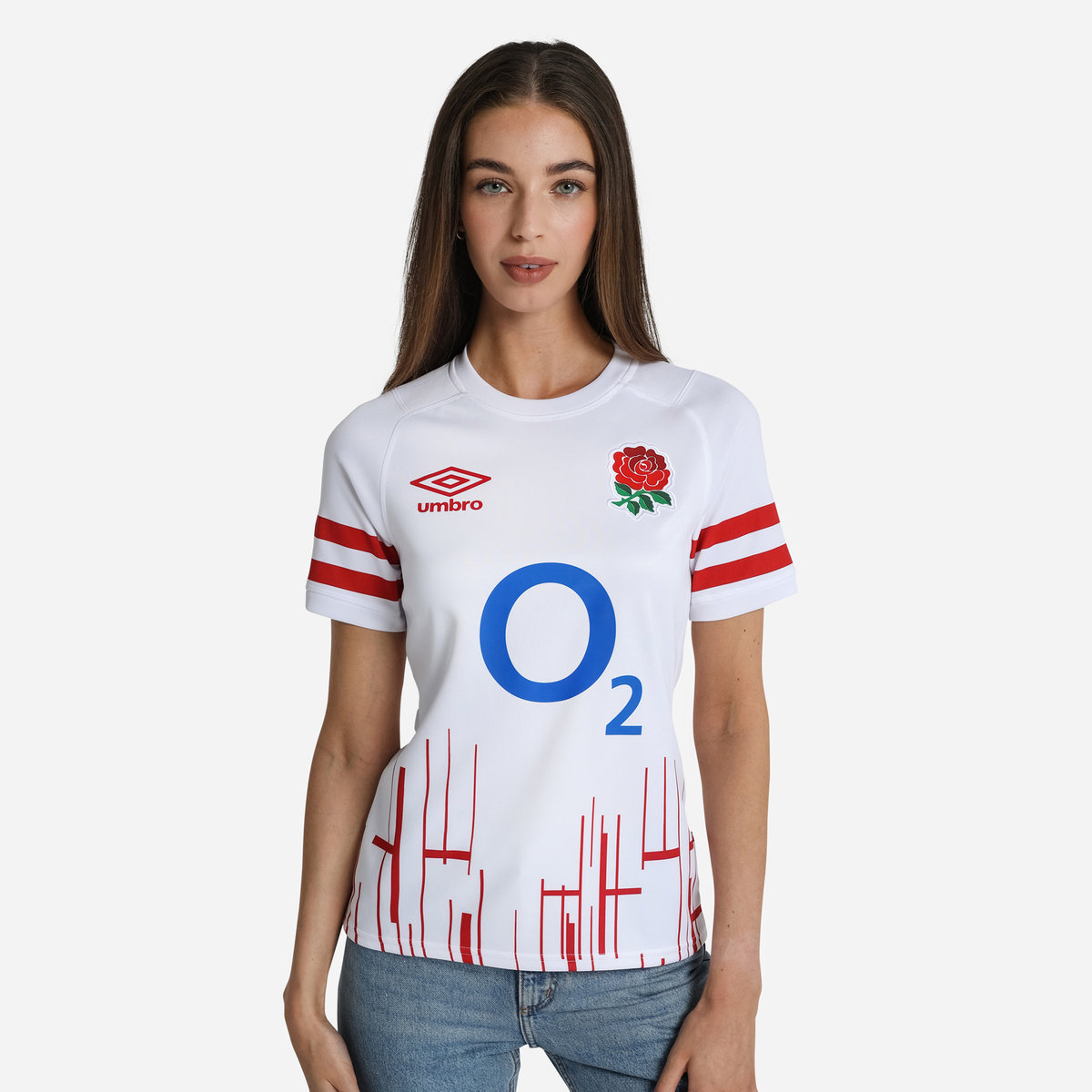 White / Red Umbro Teamwear - Umbro England Rugby Football 22/23 Home Replica Jersey Jersey | CA-38381