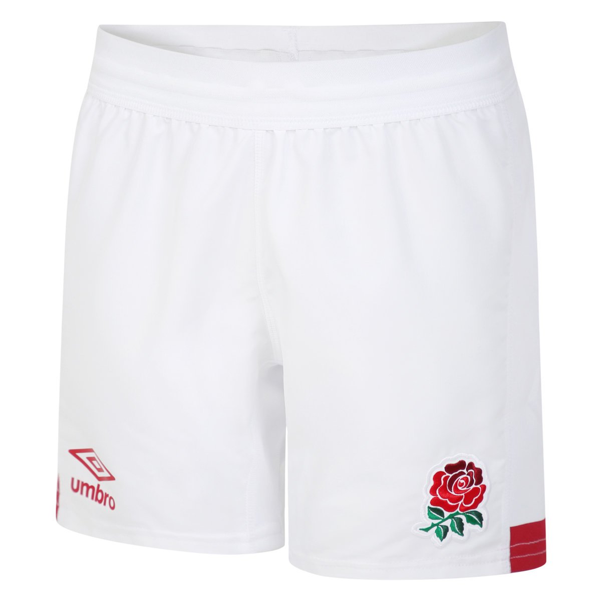 White / Red Umbro Teamwear - Umbro England Rugby Football 22/23 7S Home Replica Short Junior Shorts | CA-52307