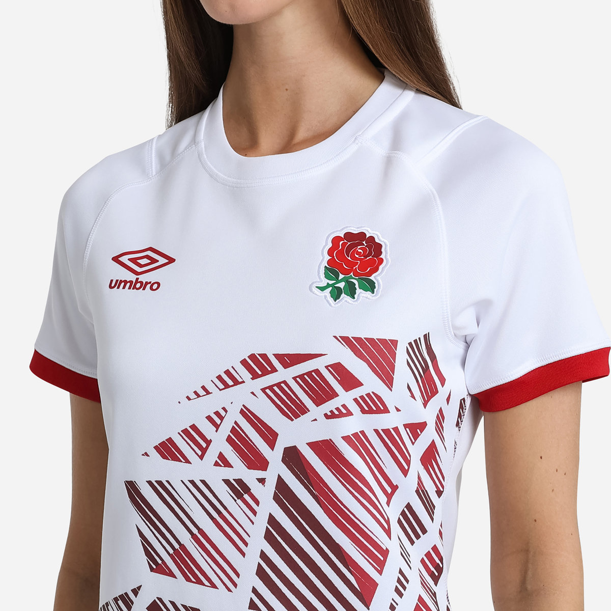 White / Red Umbro Teamwear - Umbro England Rugby Football 22/23 7S Home Replica Jersey Jersey | CA-71284