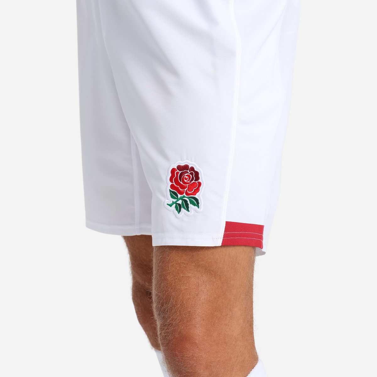 White / Red Umbro Teamwear - Umbro England Rugby Football 22/23 7S Home Replica Short Shorts | CA-80407