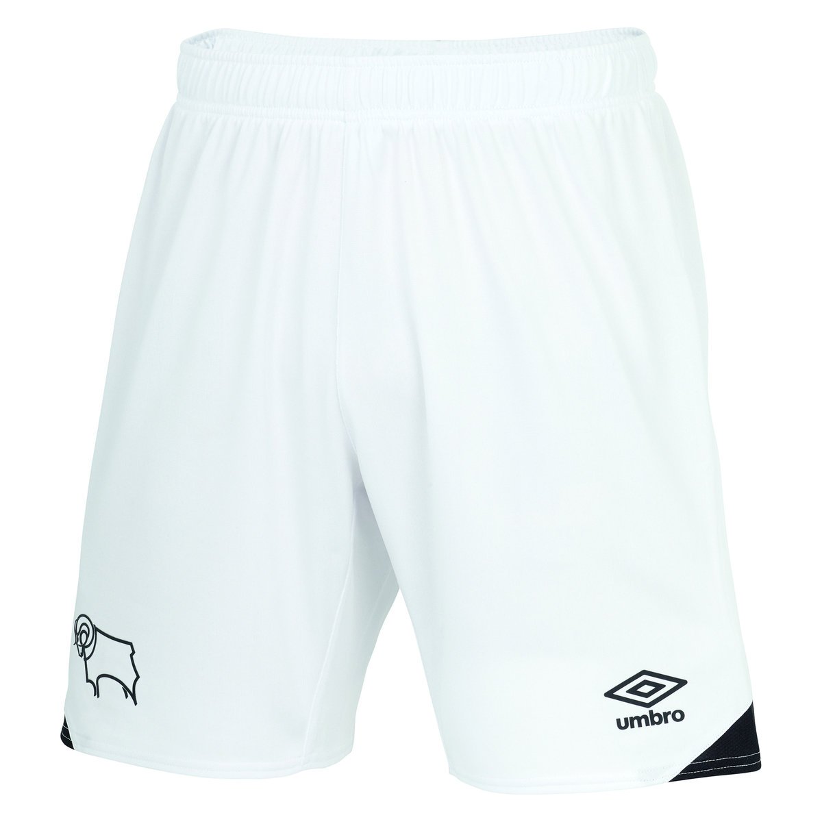 White Umbro Football Derby County 22/23 Third Short Junior Football Shorts | CA-69940