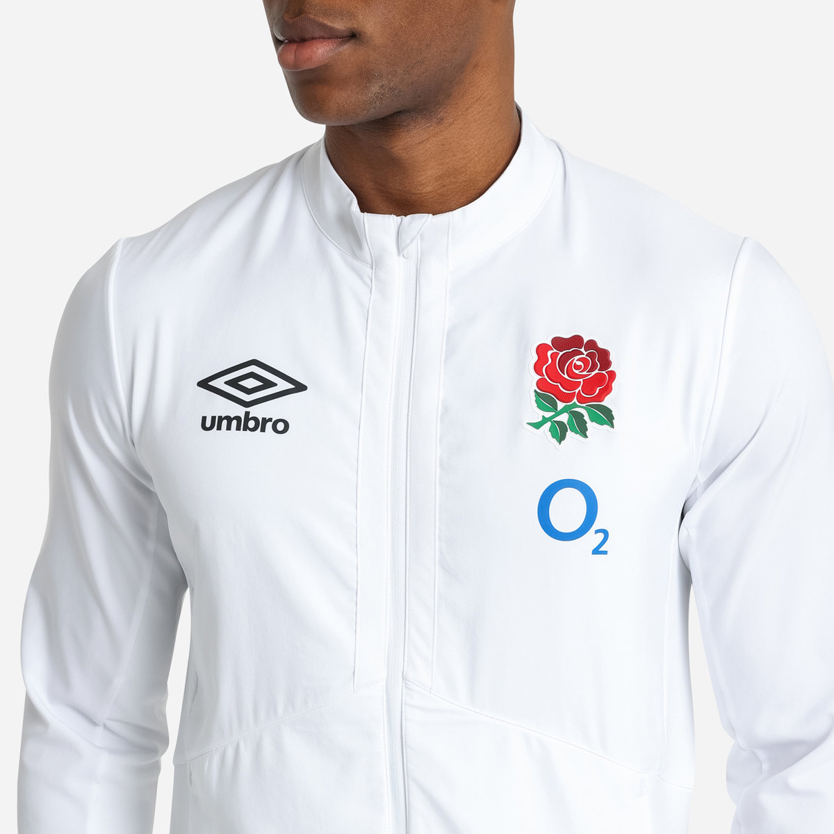 White Umbro Teamwear - Umbro England Rugby Football 22/23 Anthem Jacket Jackets | CA-03685