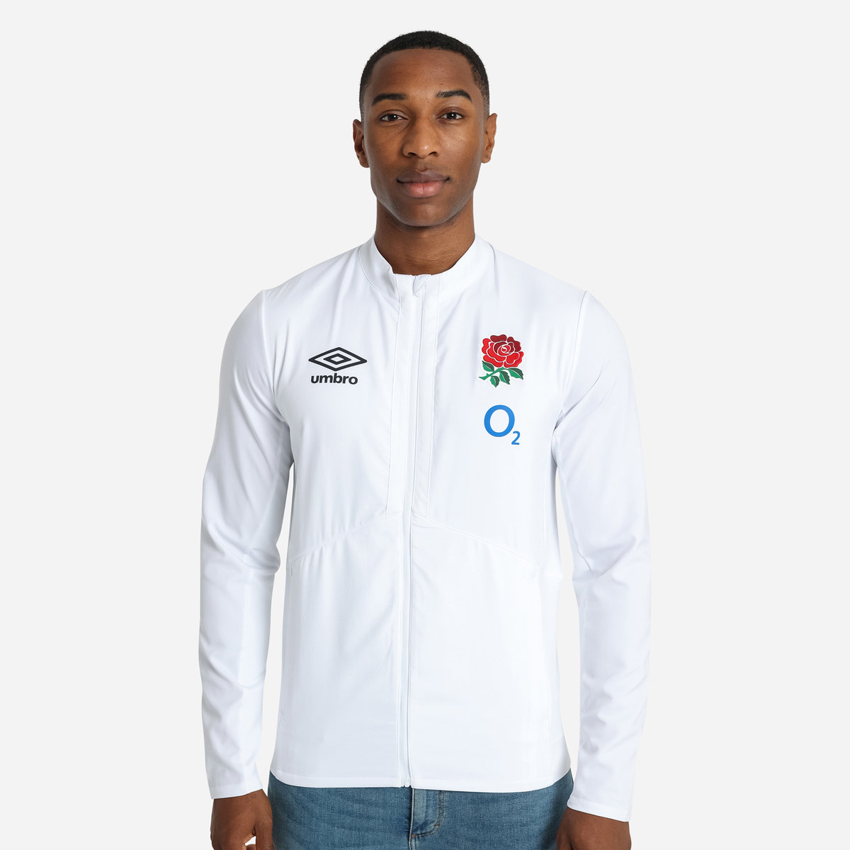 White Umbro Teamwear - Umbro England Rugby Football 22/23 Anthem Jacket Jackets | CA-03685