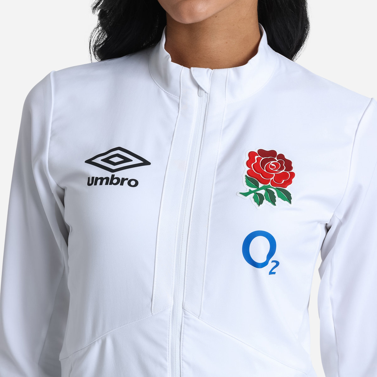 White Umbro Teamwear - Umbro England Rugby Football 22/23 Anthem Jacket Jackets | CA-50844