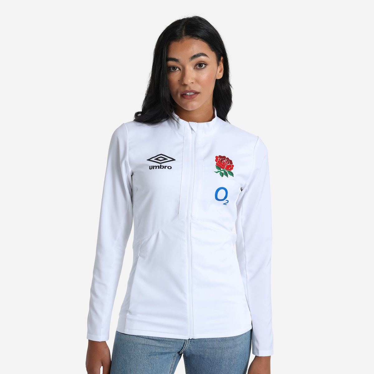 White Umbro Teamwear - Umbro England Rugby Football 22/23 Anthem Jacket Jackets | CA-50844