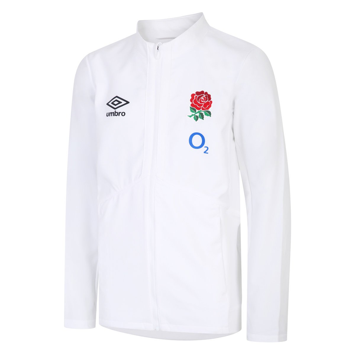 White Umbro Teamwear - Umbro England Rugby Football 22/23 Anthem Jacket Junior Jackets | CA-83536