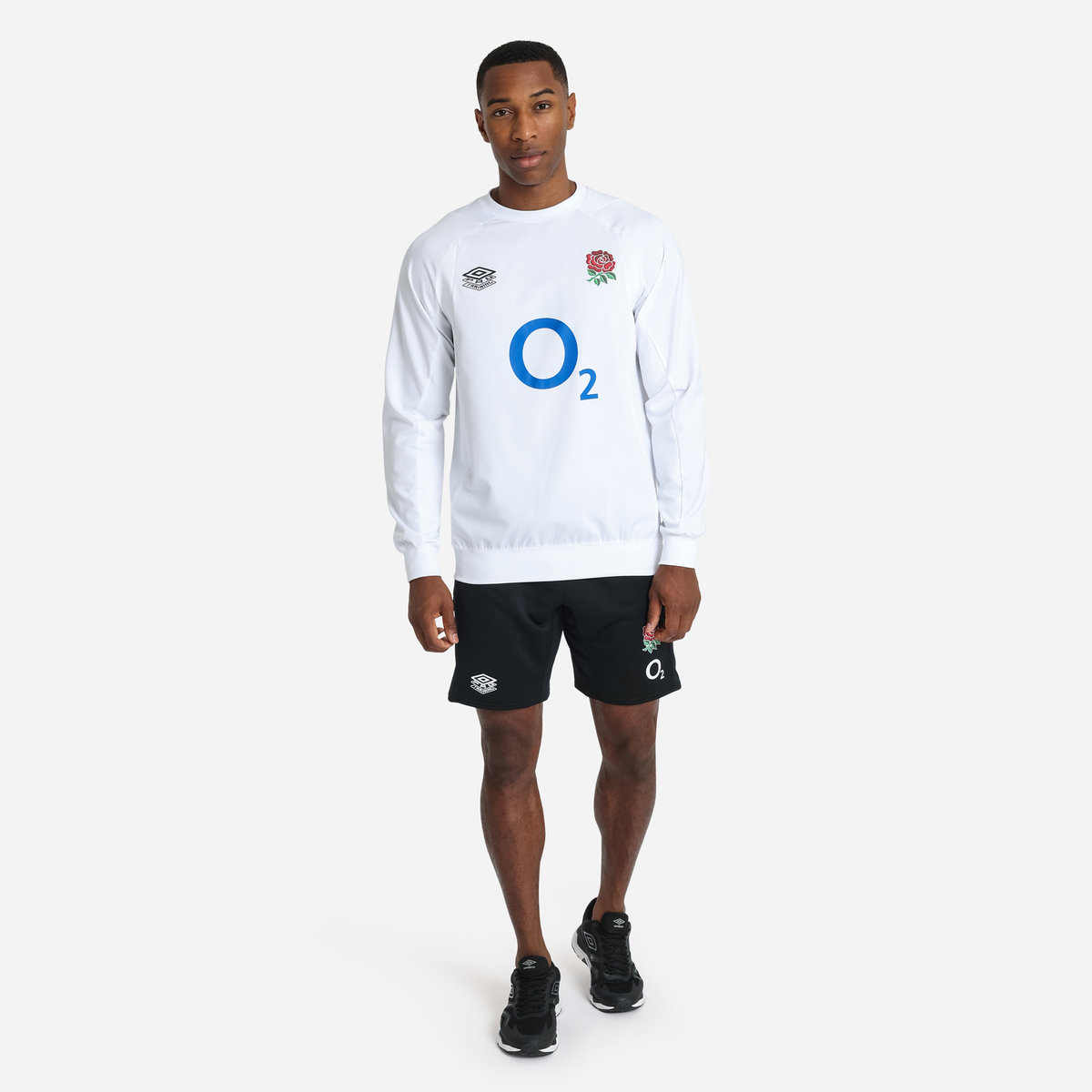 White Umbro Teamwear - Umbro England Rugby Football 22/23 Warm Up Drill Top Tops | CA-96038