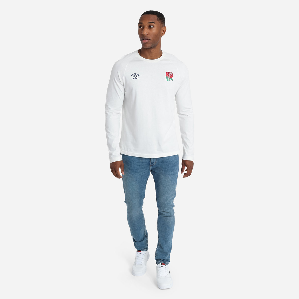 White Umbro Teamwear - Umbro England Rugby Football Classic Raglan Tee T Shirts | CA-77256