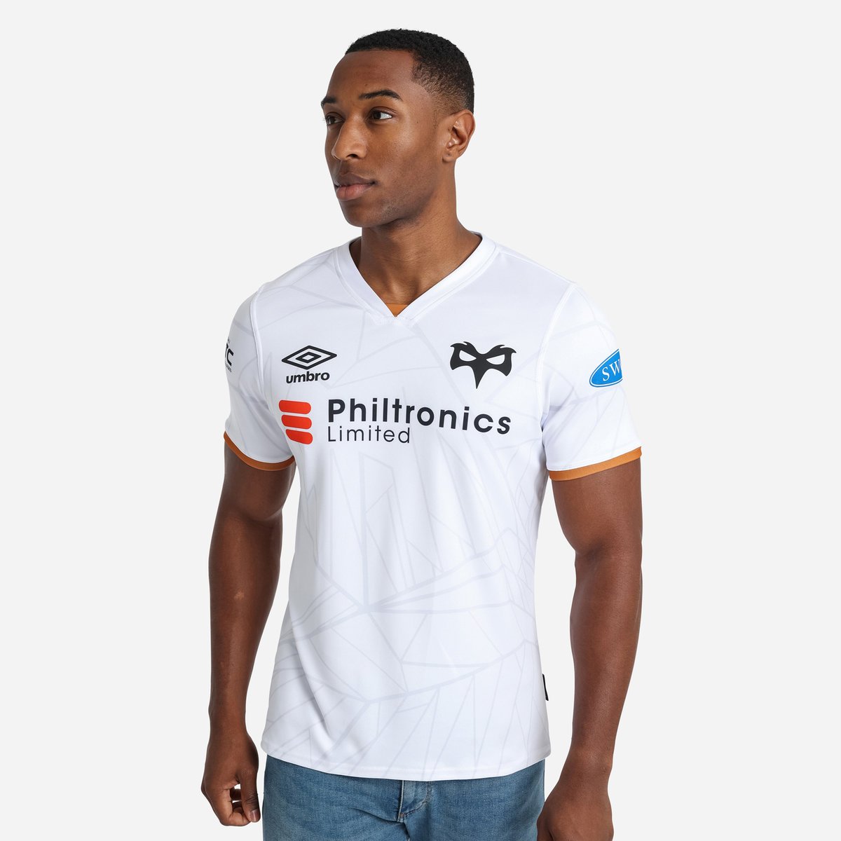 White Umbro Teamwear - Umbro Ospreys Football 22/23 Away Replica Jersey Jersey | CA-70754