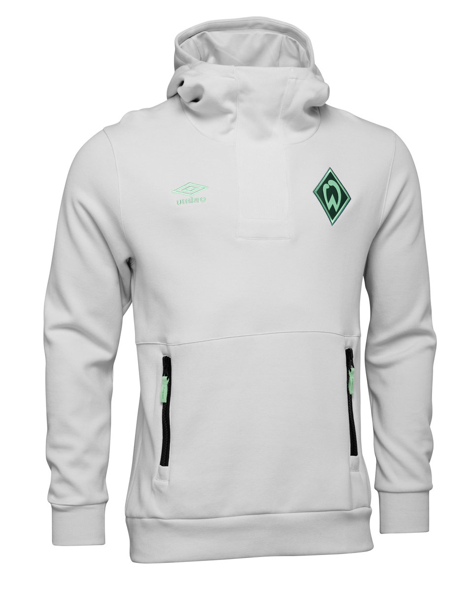 White Umbro Teamwear - Umbro Werder Bremen Football 22/23 Travel Oh Hoody Football Hoodies | CA-99769