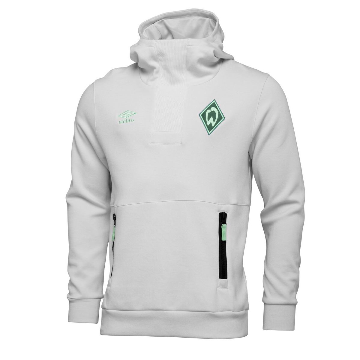 White Umbro Teamwear - Umbro Werder Bremen Football 22/23 Travel Oh Hoody Football Hoodies | CA-99769