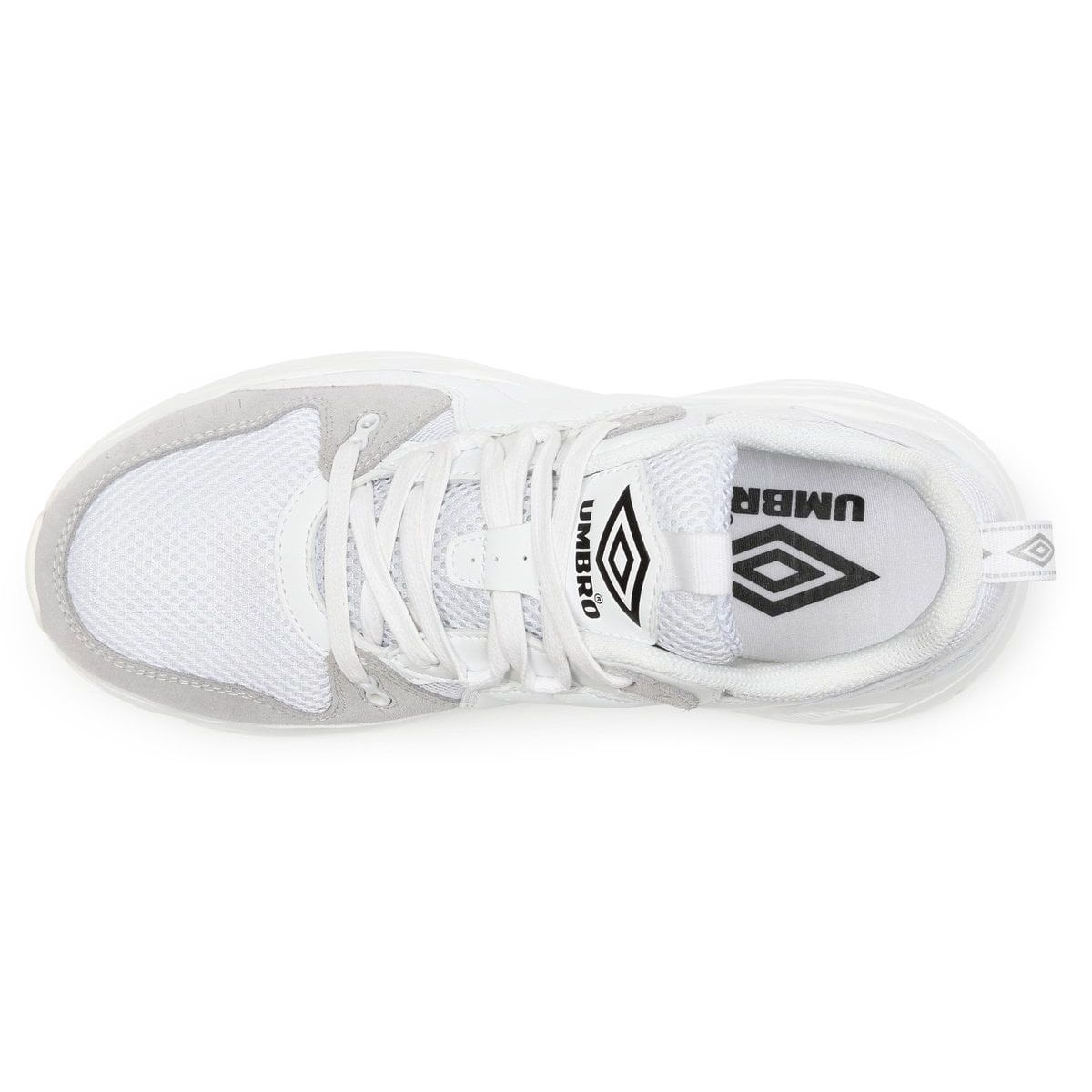 White / White Men's Umbro Runner Sneaker Trainers | CA-13383