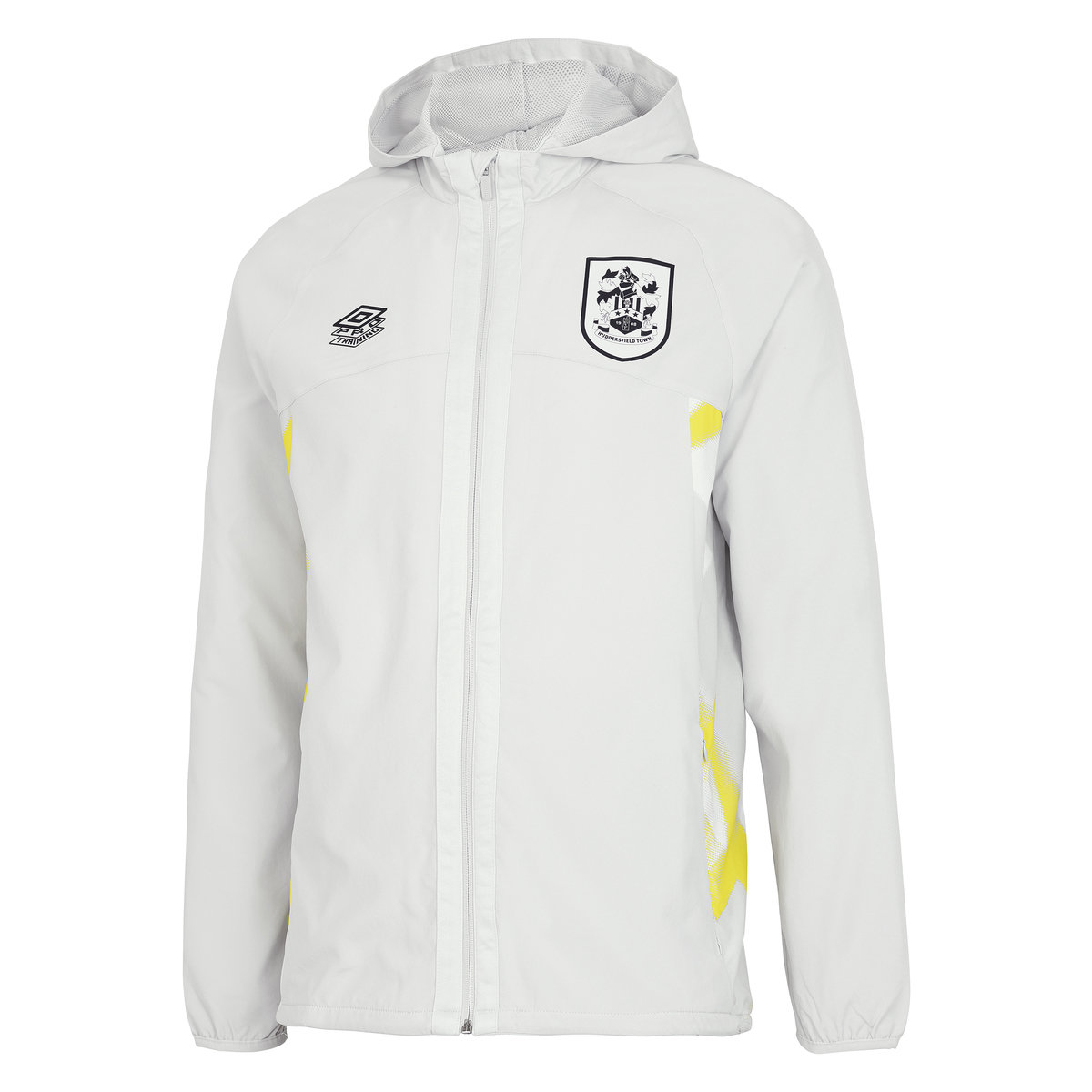 White / Yellow Umbro Teamwear - Umbro Huddersfield Town Football 22/23 Shower Jacket Jackets | CA-12016