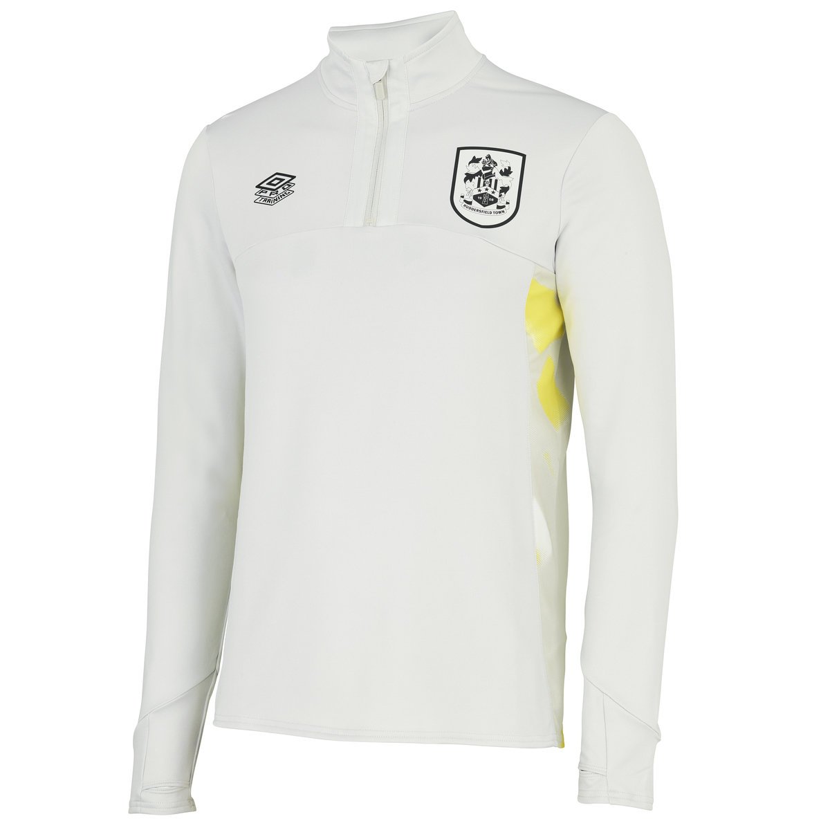 White / Yellow Umbro Teamwear - Umbro Huddersfield Town Football 22/23 Quarter Zip Top Tops | CA-66233