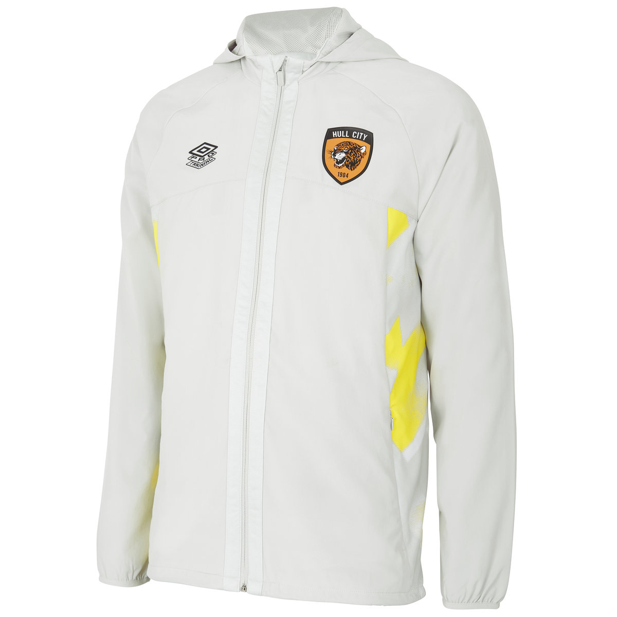 White / Yellow Umbro Teamwear - Umbro Hull City Football 22/23 Shower Jacket Football Jackets | CA-25511