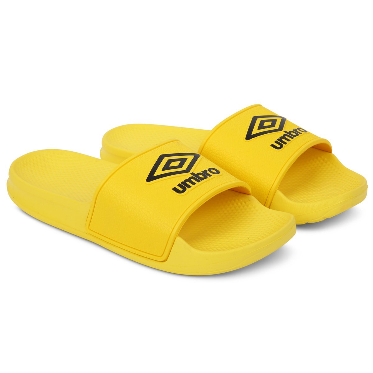 Yellow / Black Men\'s Umbro Squadra Comfort Slides Sliders | CA-61337