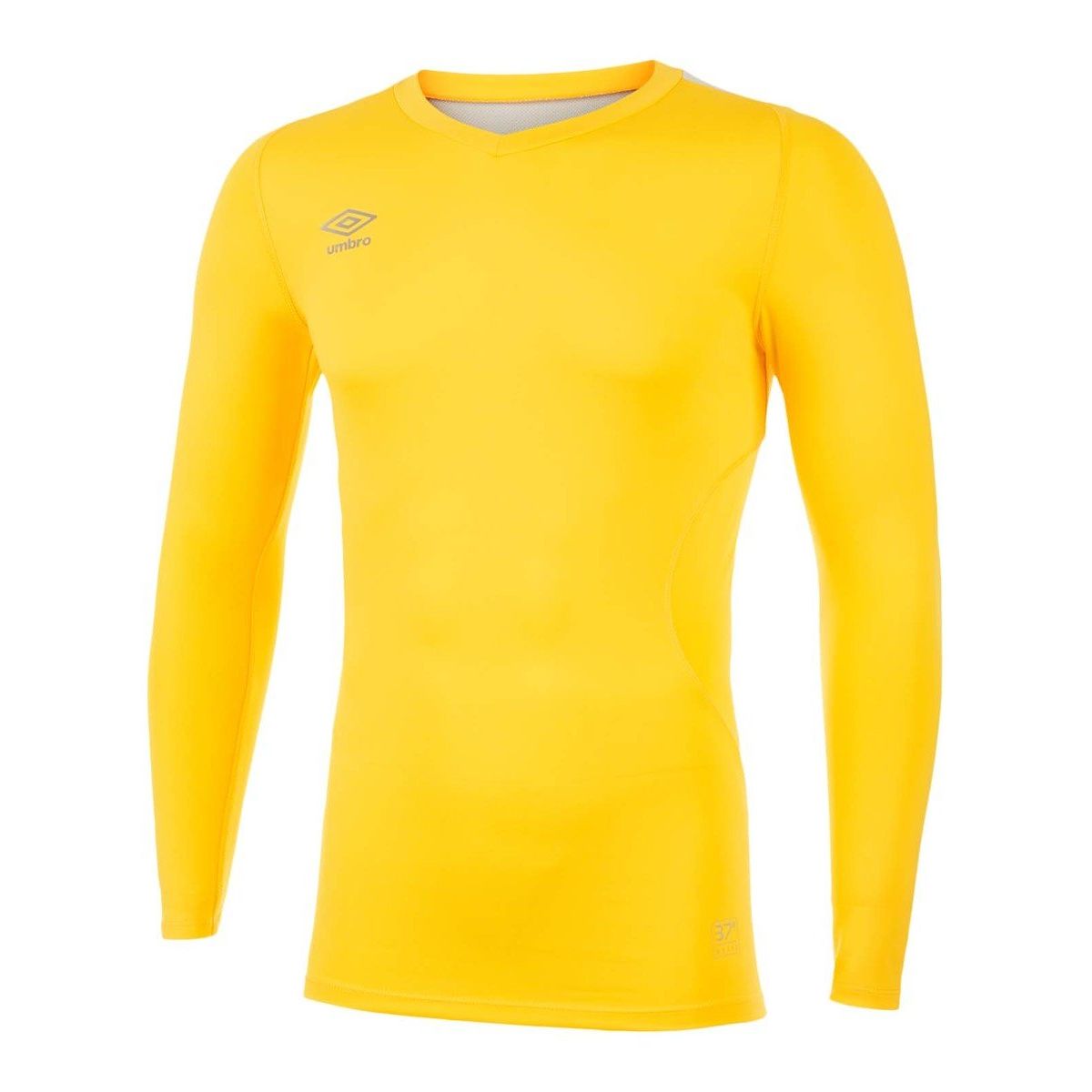 Yellow Men\'s Umbro Elite V Neck Baselayer LS Baselayers | CA-77270