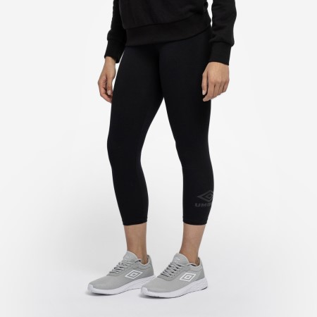 Black / Black Women's Umbro Diamond Style 3/4 Leggings Trousers | CA-26018