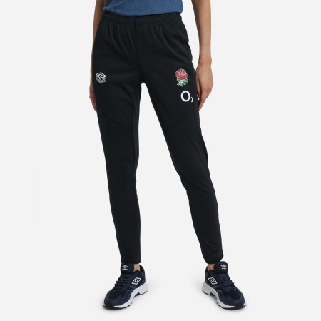 Black / Blue Umbro Teamwear - Umbro England Rugby Football 22/23 Drill Pant Trousers | CA-16806